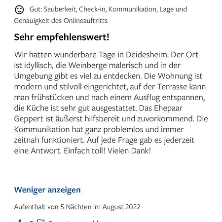 Apartament Weinreisedomizil Mit Eigenem Garten Und Parkplatz